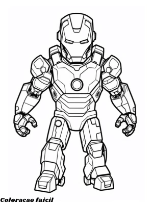 homem de ferro desenho para colorir