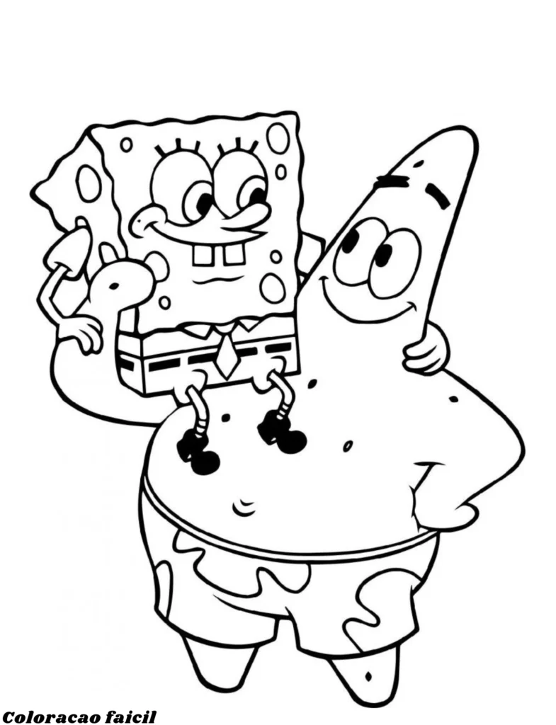 bob esponja para pintar