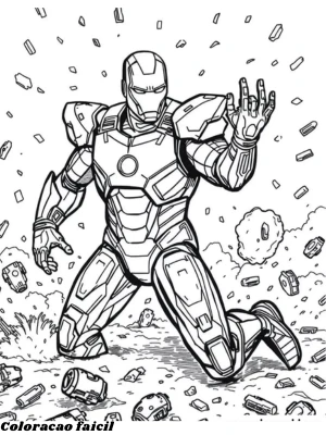desenho homem de ferro para colorir