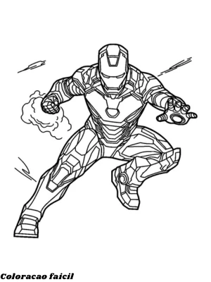 desenho para colorir do homem de ferro