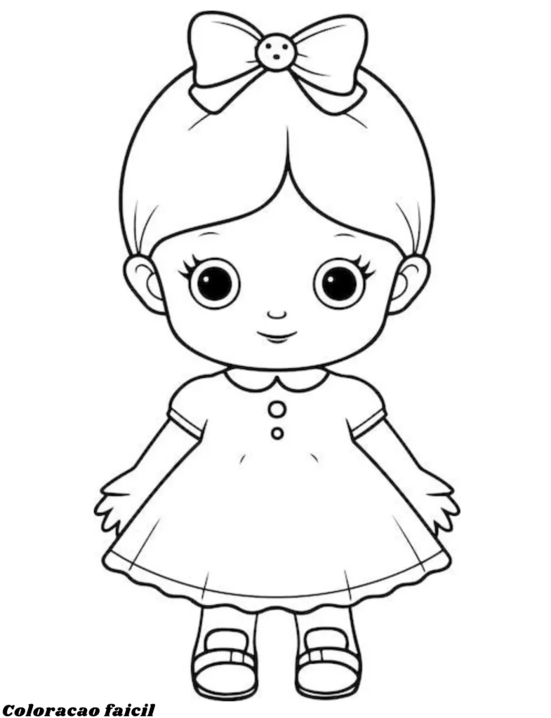 bonecas para colorir