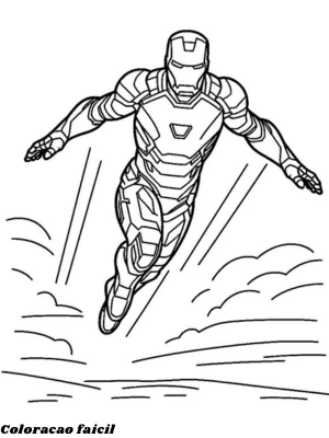 homem de ferro colorir
