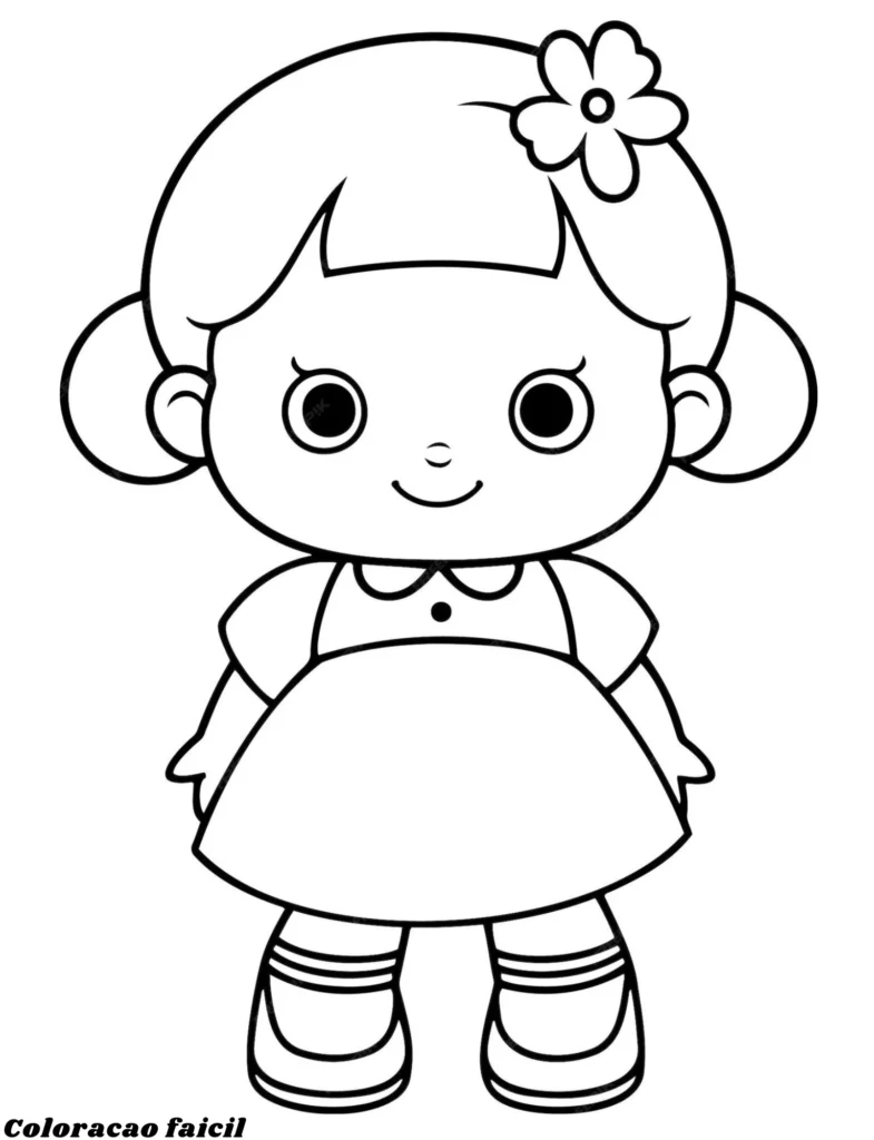 bonecas para colorir
