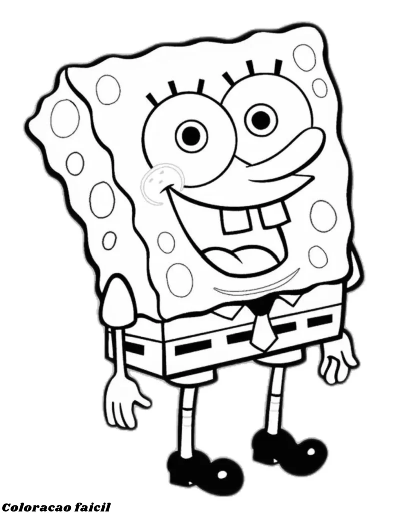bob esponja para colorir
