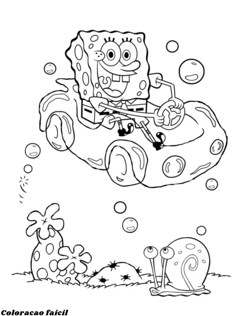 desenho para colorir e imprimir bob esponja