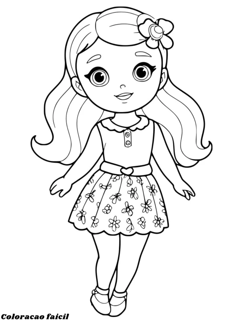 boneca colorir