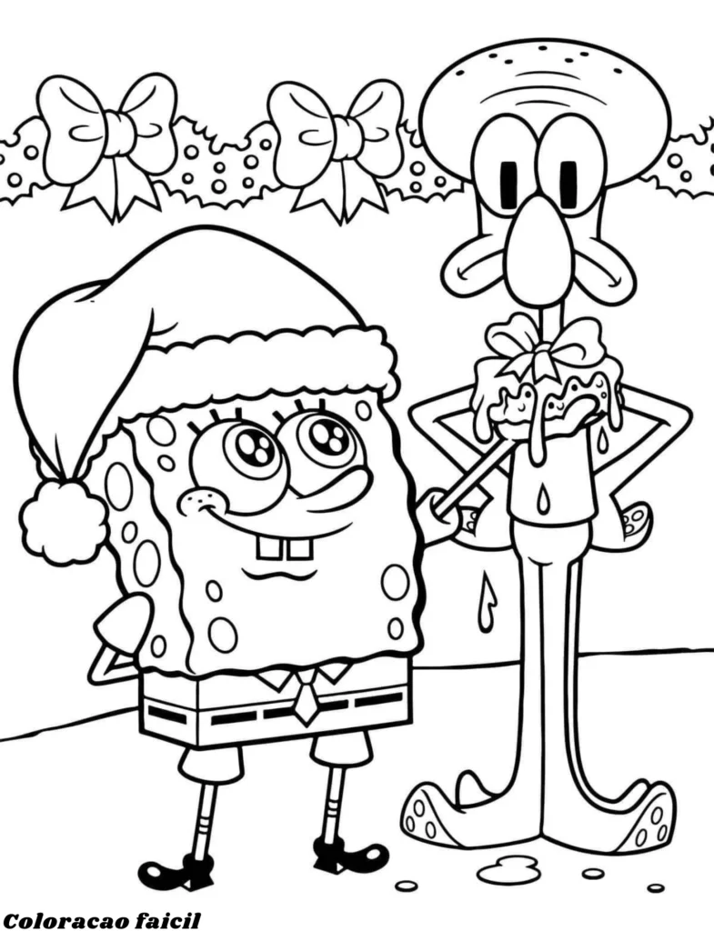 desenho bob esponja para pintar