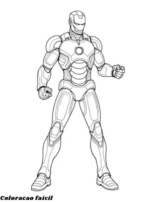 desenho de homem de ferro