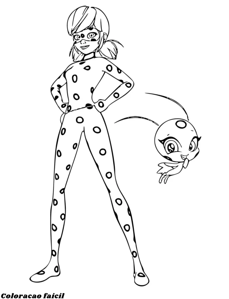 desenho para colorir e imprimir ladybug