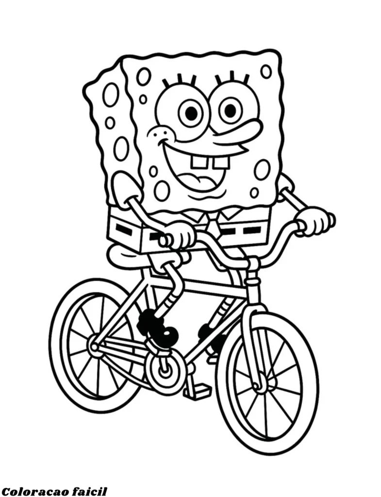 desenho para colorir do bob esponja