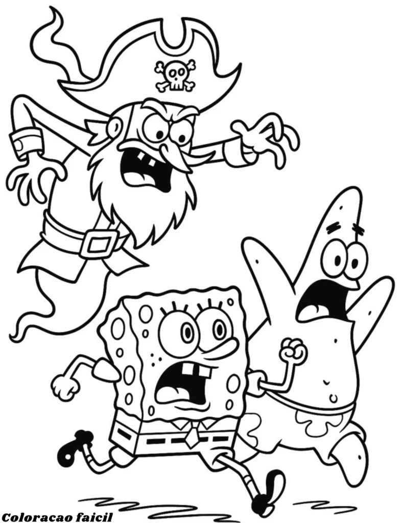 desenho para colorir bob esponja