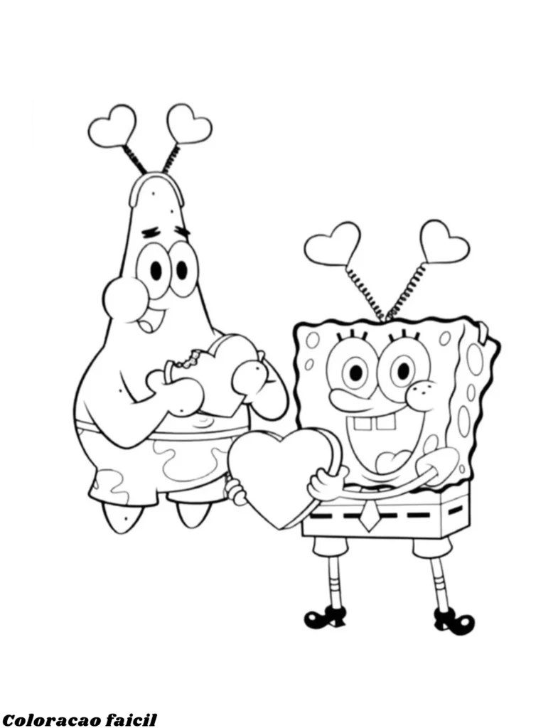turma do bob esponja para colorir