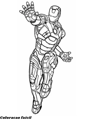 desenhos do homem de ferro para colorir