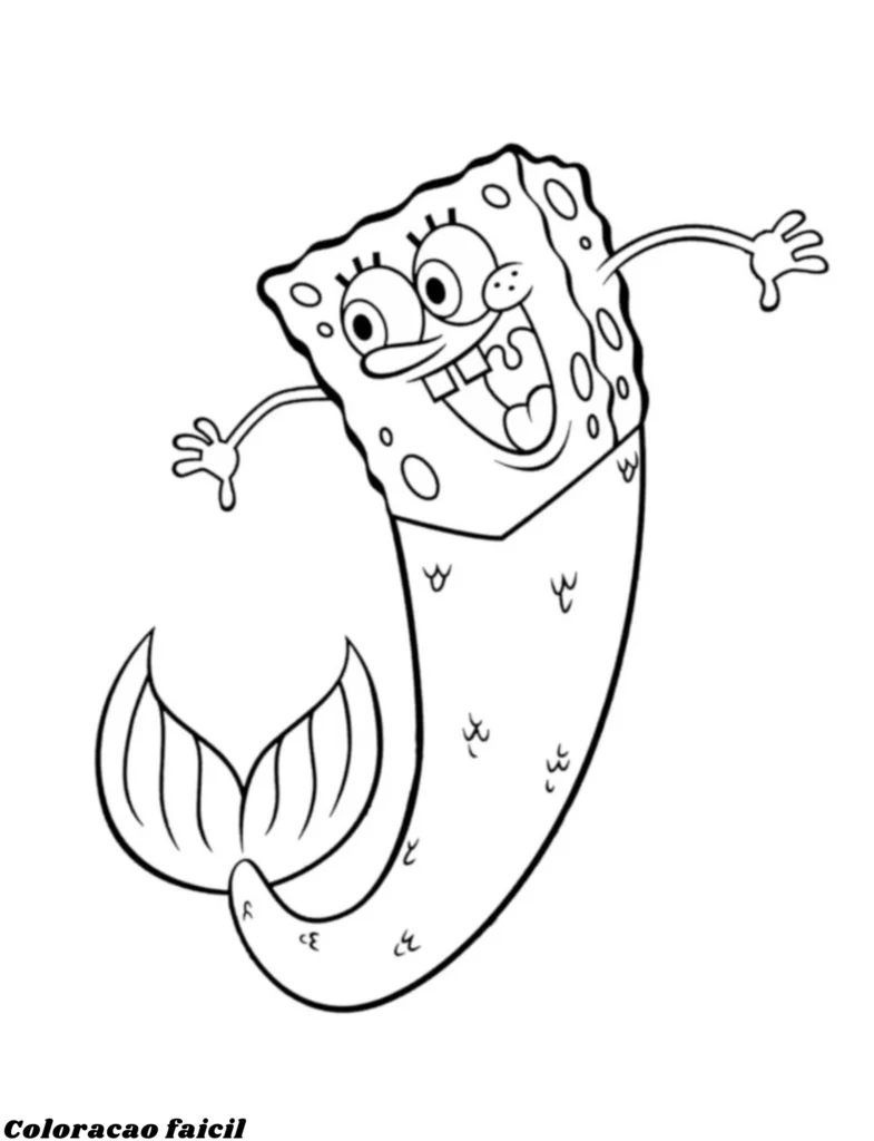 desenho para pintar bob esponja