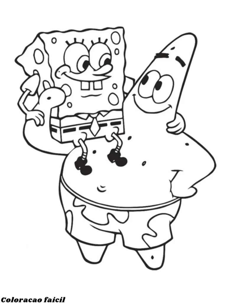 bob esponja para colorir e imprimir