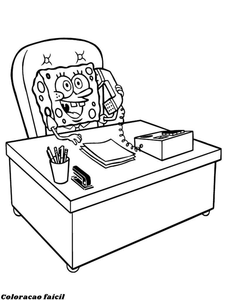 desenhos para colorir do bob esponja