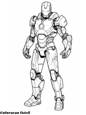 desenho do homem de ferro para colorir
