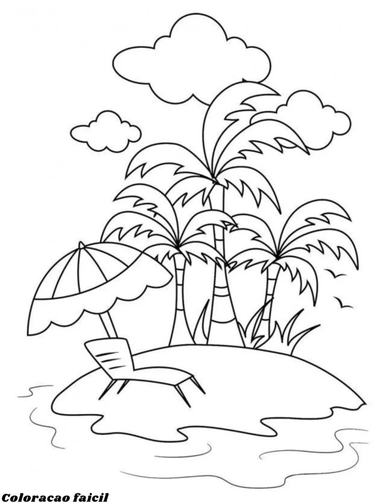 desenhos de paisagem para colorir