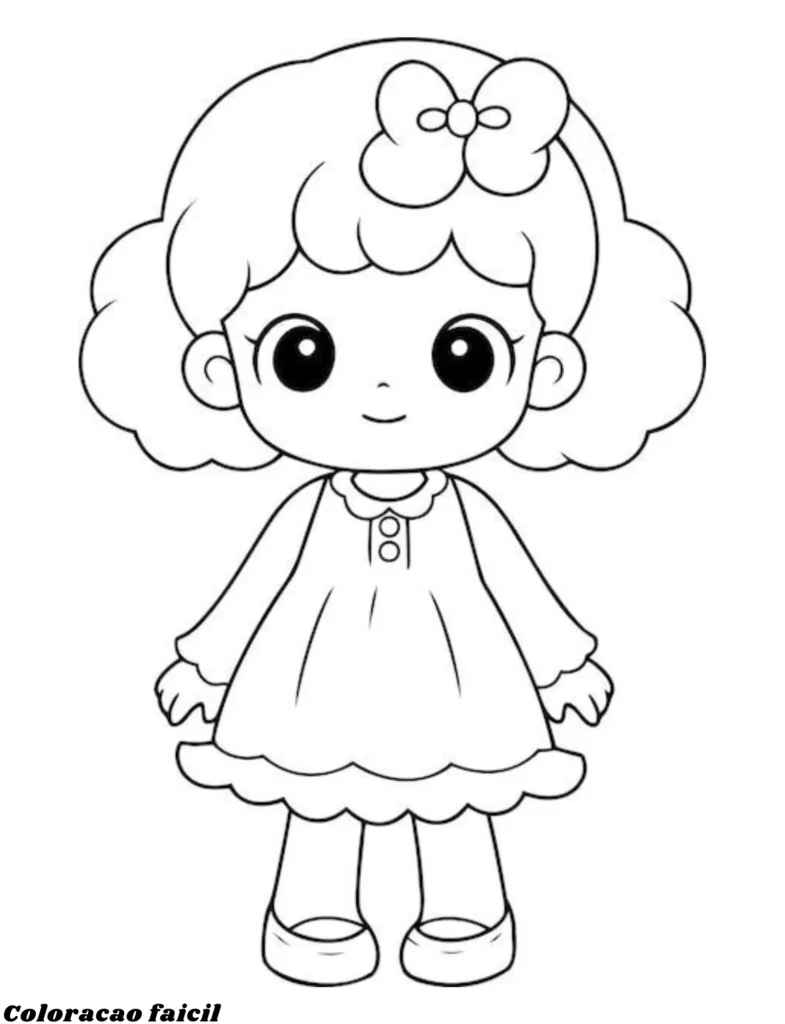 desenhos de bonecas para colorir e imprimir