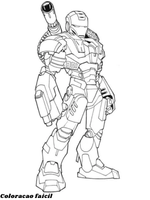 homem de ferro desenho para colorir