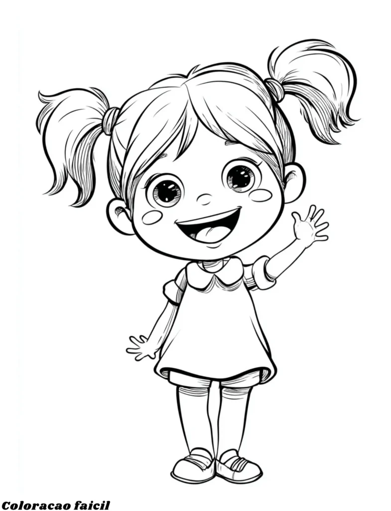 desenho boneca para colorir