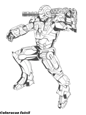 desenho homem de ferro para colorir