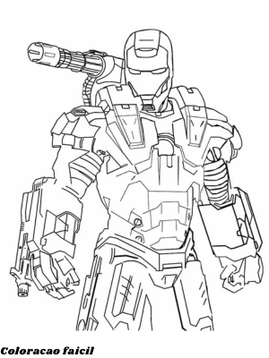 desenho para colorir do homem de ferro
