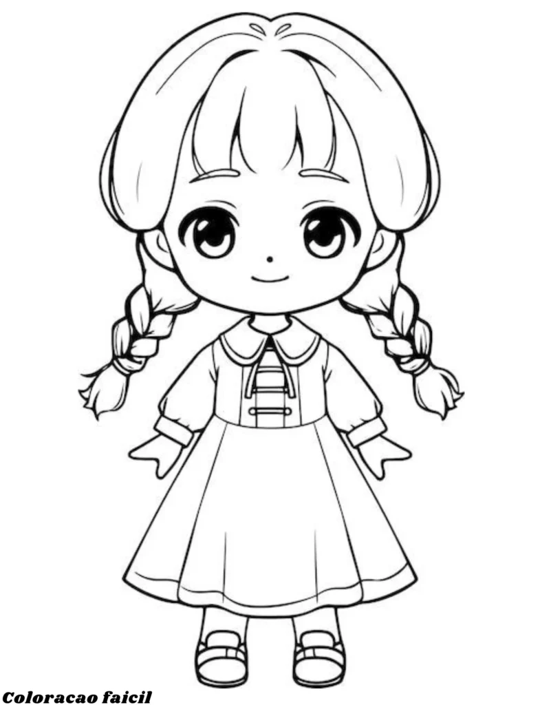 desenhos de boneca para imprimir