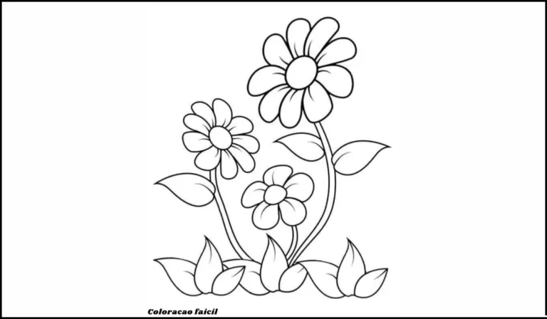 flor para colorir