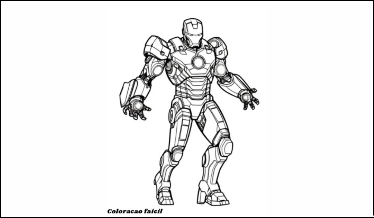 homem de ferro para colorir