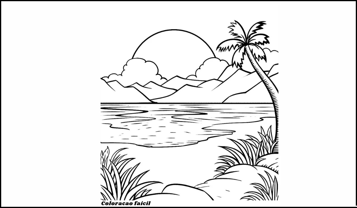 paisagens para colorir