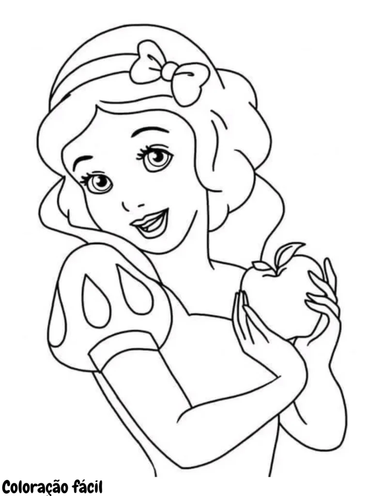 branca de neve para colorir