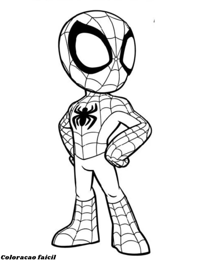 desenho de colorir do homem aranha
