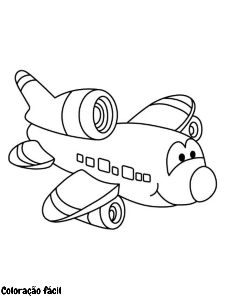 desenhos de aviões para colorir e imprimir