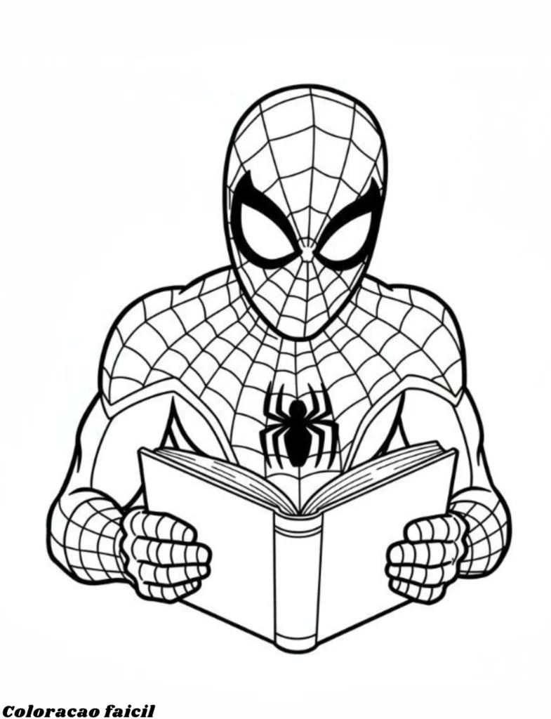 desenhos para colorir homem aranha imprimir