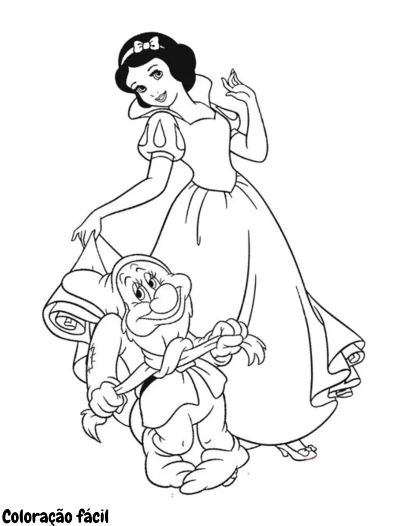 branca de neve desenhos para colorir