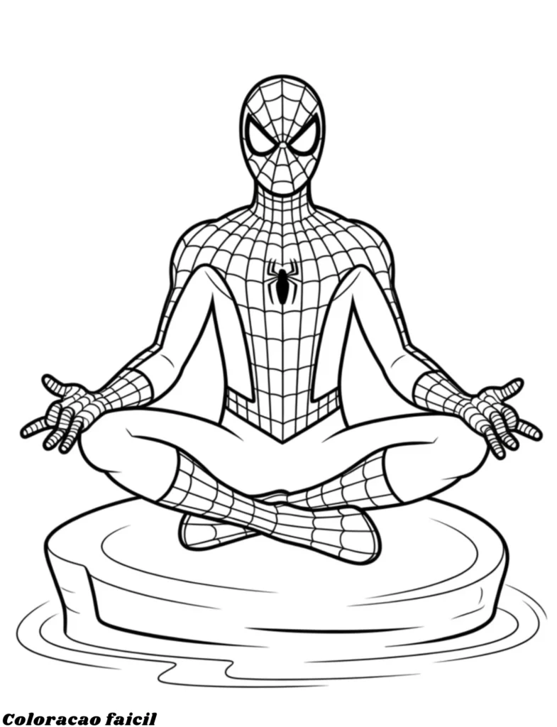homem aranha para colorir