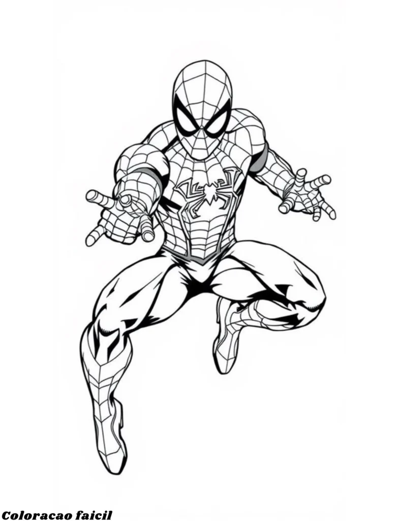 homem aranha colorir