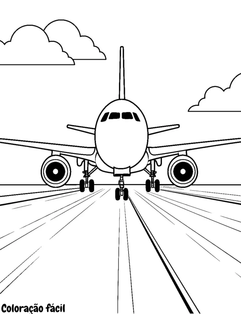 aviões para colorir e imprimir