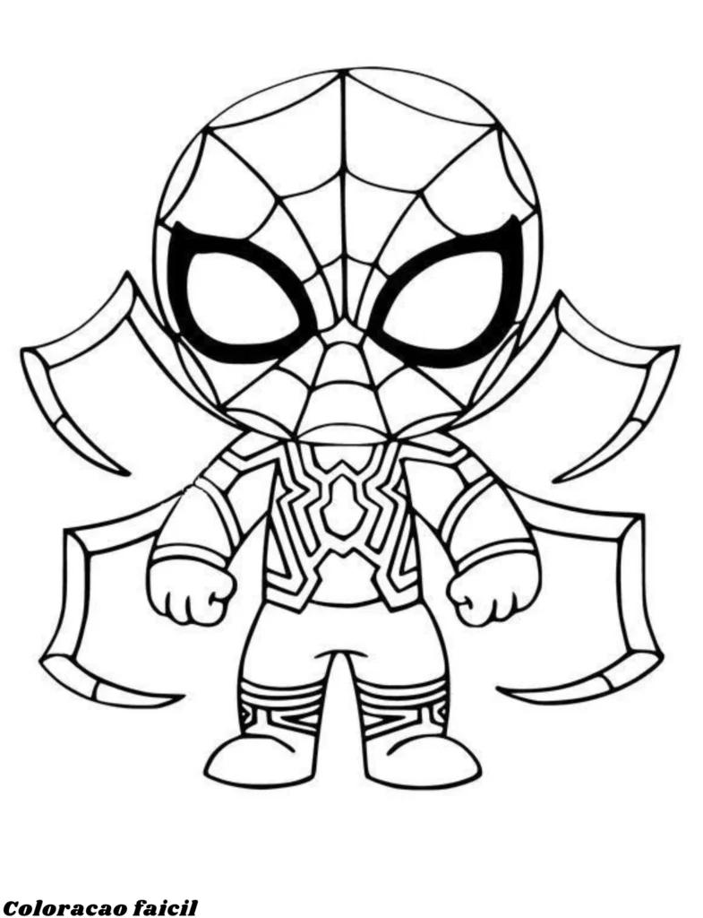 desenho homem aranha para colorir