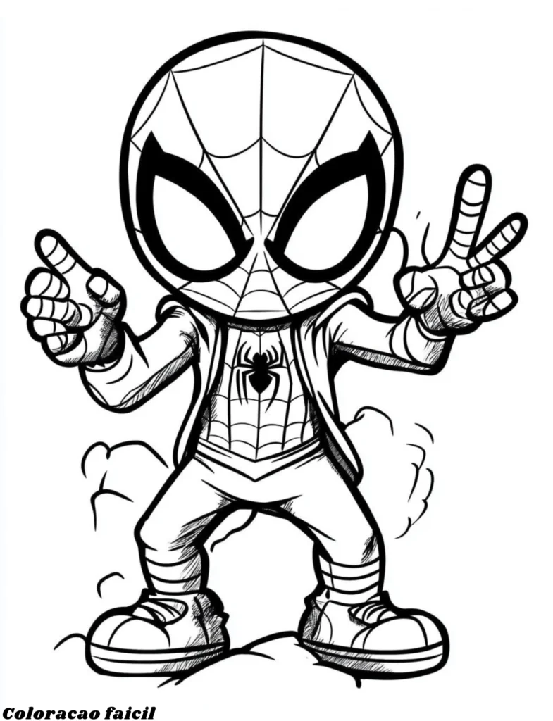desenho do homem aranha para colorir