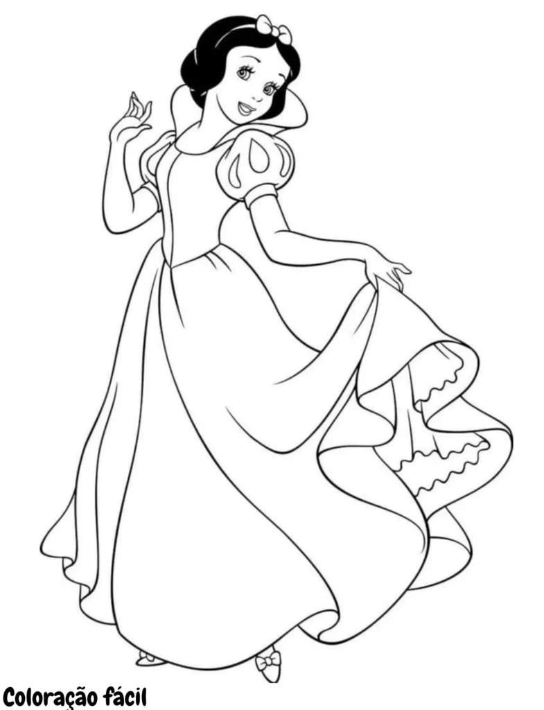 branca de neve colorir