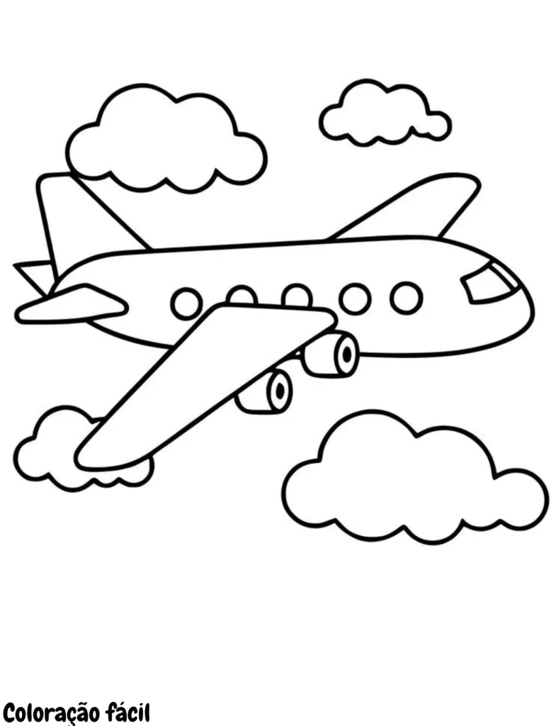 aviao desenho colorido