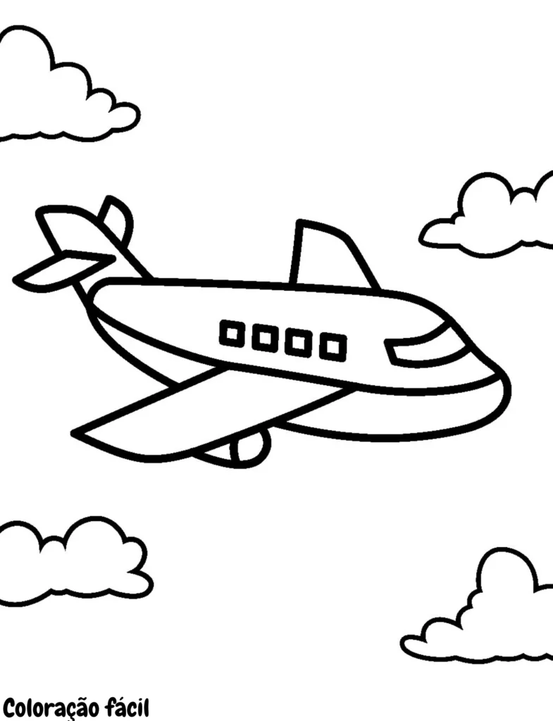 desenho de avião para imprimir