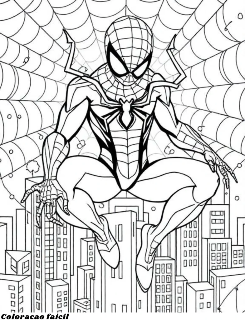 desenho homem aranha colorir