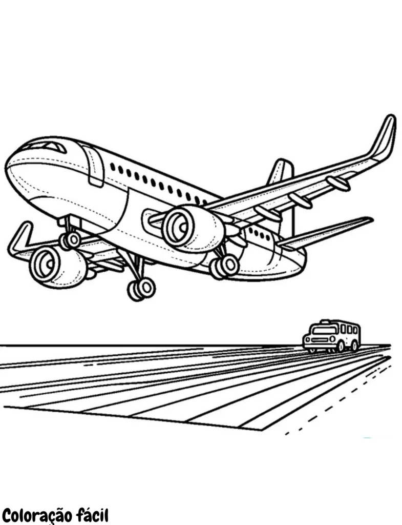 desenho de avião para imprimir