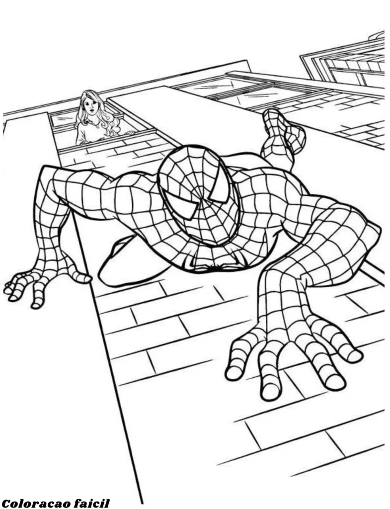desenhos para colorir do homem aranha