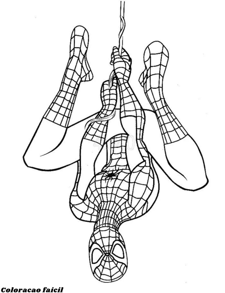 desenho colorir homem aranha