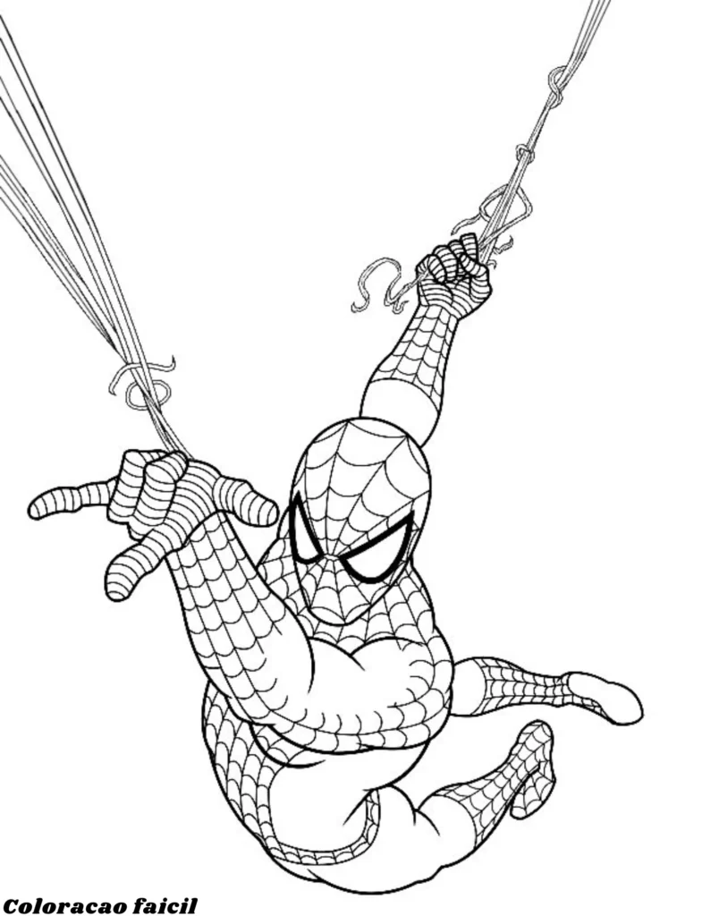 desenhos para colorir homem aranha