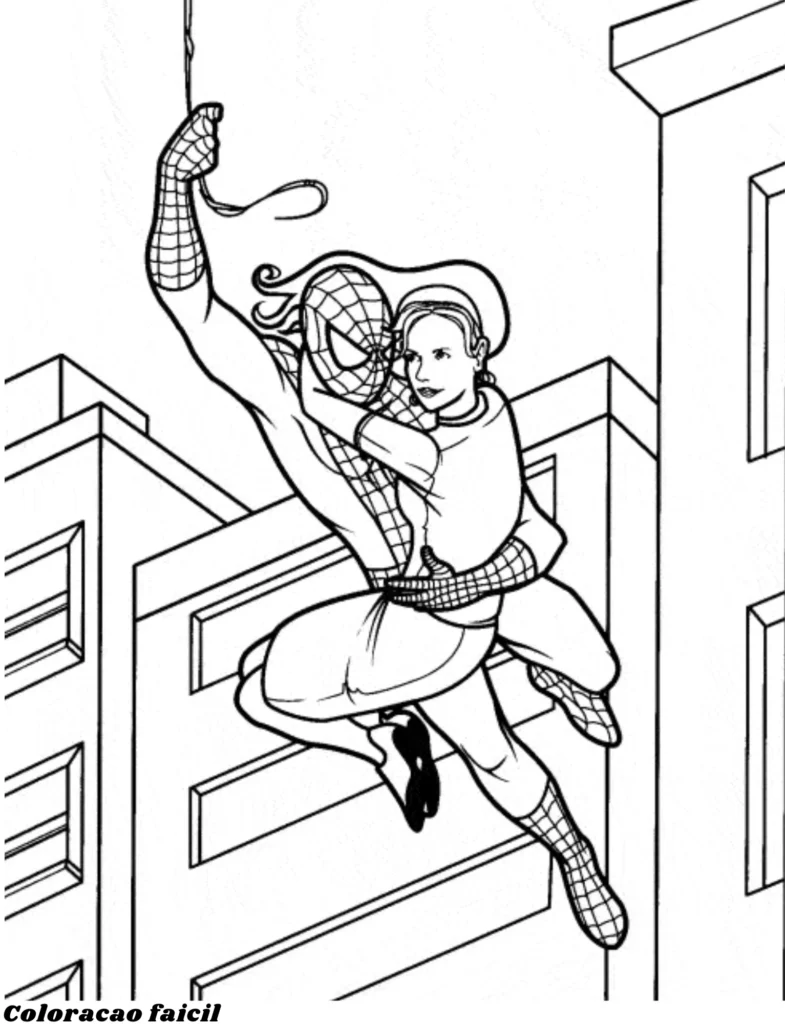 homem aranha para colorir e imprimir